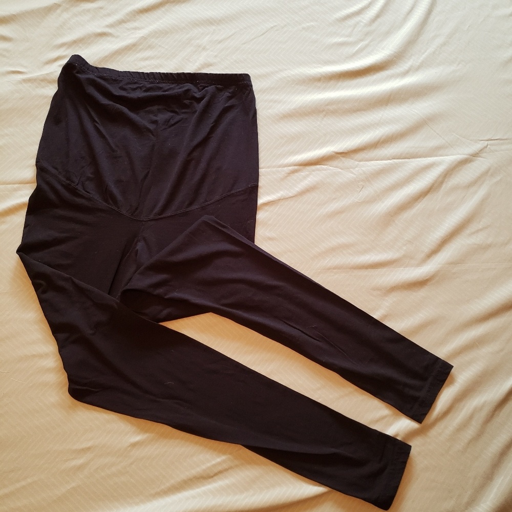 Maternity Full Panel Black Leggings